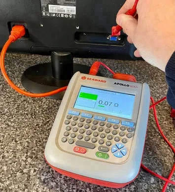 Portable appliance testing equipment ready for a Braintree & Witham commercial site